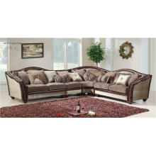 3 PCS sofá, Loveseat &amp; cadeira em couro e chenille para mobília de sala de estar